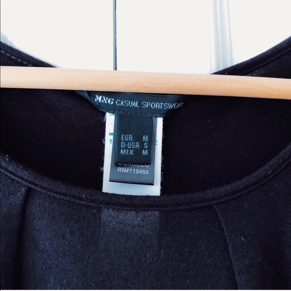 Mango MNG Casual Sportswear Black Jersey Dress S - Picture 4 of 5